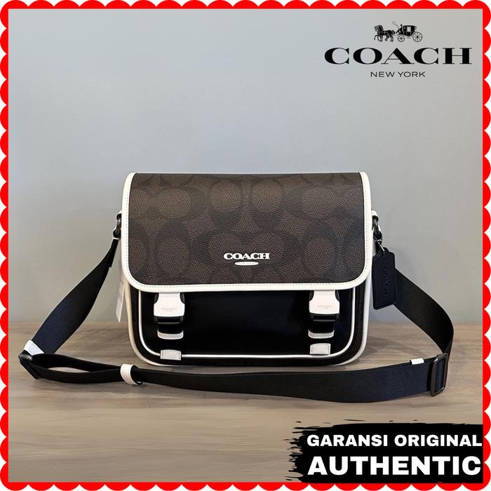 Tas Selempang Pria Coach Racer Messenger Bag Original Store Branded Authentic