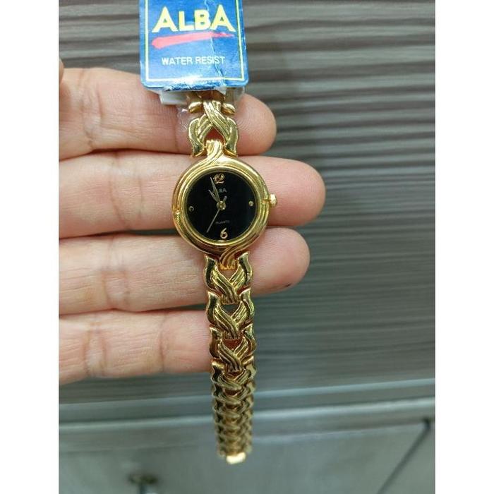 JAM TANGAN WANITA ALBA ORIGINAL100% RANTAI GELANG KUNING KECIL/GOLD