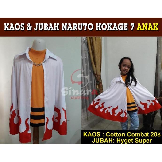 Set Jubah Naruto Hokage 7 - Kostum Anak 6 -12 Th