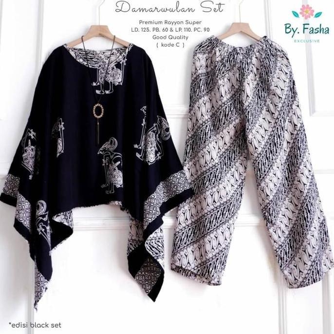 Setelan Wanita DamarWulan Batik Cap Jumbo Set | Rayon Samitex Premium | JUMBO | SETELAN PIYAMA | PRE
