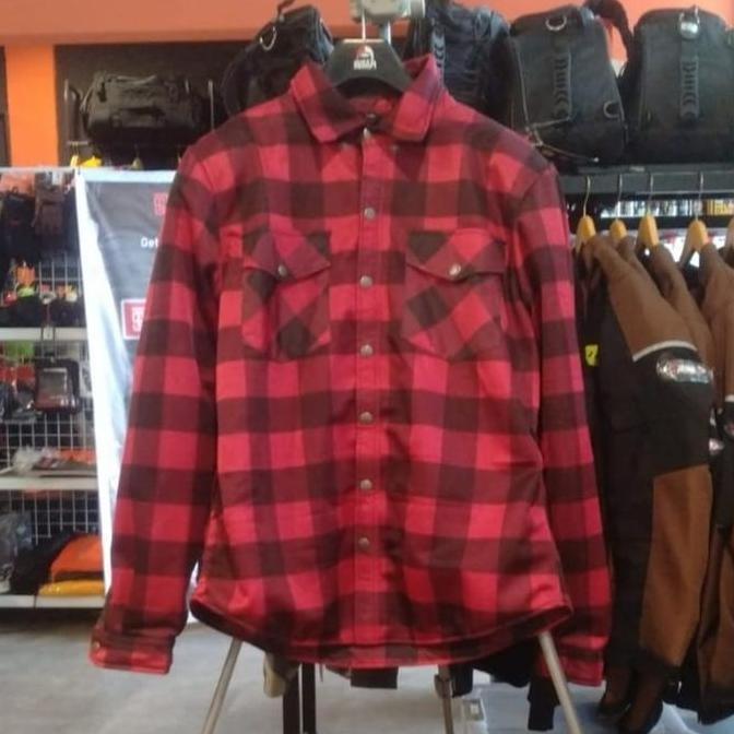Kemeja Protektor Skull Riderz AIR RIDER MESH PROTECTIVE Flannel Jacket