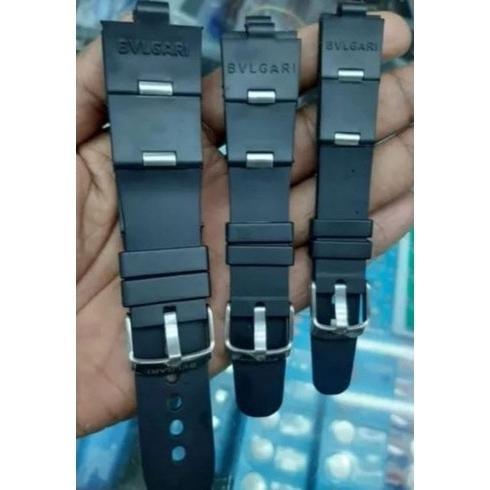 BARU Tali Jam Bvlgari Diagono Al38a Rubber Strap Bvlgari Diagono Hitam