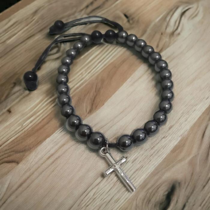 Gelang Batu Blustin Hematite