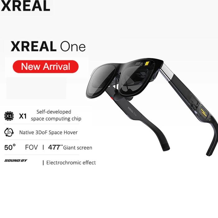 Kacamata Pintar Xreal One Ar Layar Hd 477 3Dof Ruang Melayang Kacamata Asli 3D Iphone Mac Switch Ps5
