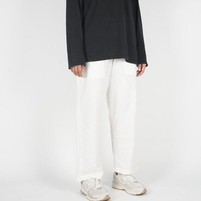Dailys Cullotes Pants Celana Linen White Premium Quality