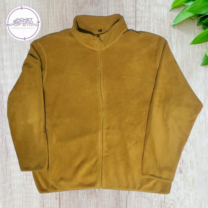 Jacket Winter Cardigan Fleece Second Branded Uniqlo Mustard Over Size Rd1