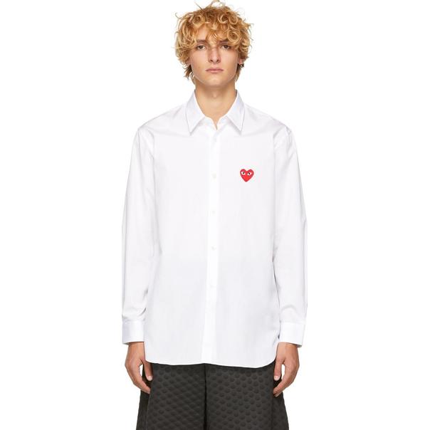 Comme Des Garcons CDG Play Kemeja White 100% Original