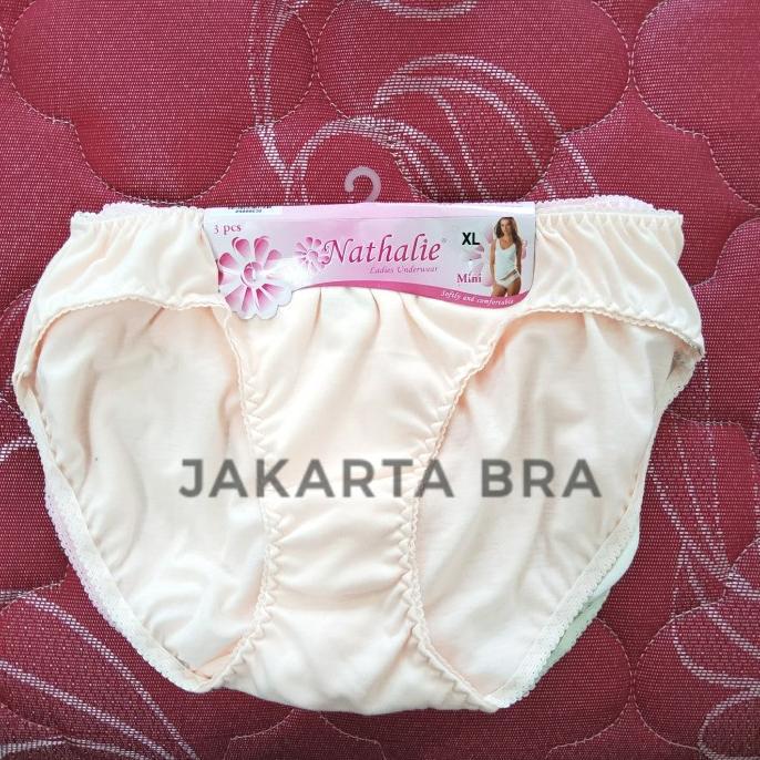 CD Celana Dalam MINI Nathalie Set 3 pcs - Warna Pastel - M/L/XL