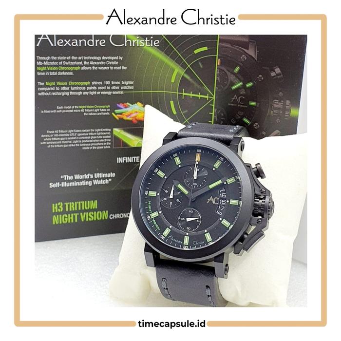 JAM TANGAN PRIA ALEXANDRE CHRISTIE NIGHT VISION ORI AC 9200 NMC LIPBA
