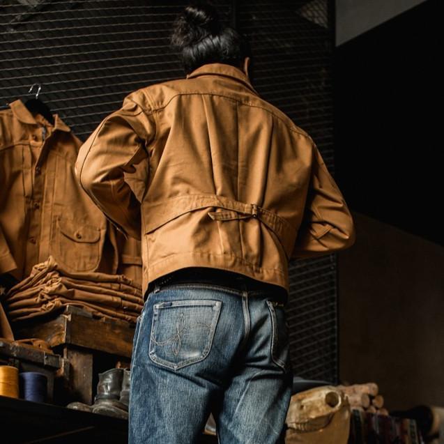 Oldblue Work Jacket Type III - 15.5 Oz Brown Duck Okayama