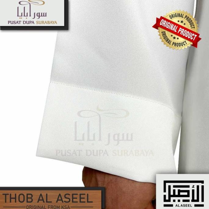 Thobe Gamis Saudi Al Aseel Original /Pria/Jubah/Putih/Premium/ M-L