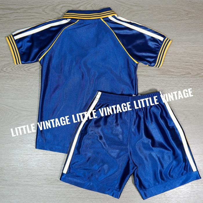 (RETRO) - 1 SET SETELAN JERSEY KIDS MDRID 3RD 1998 1999 - CELANA BOLA ANAK ANAK
