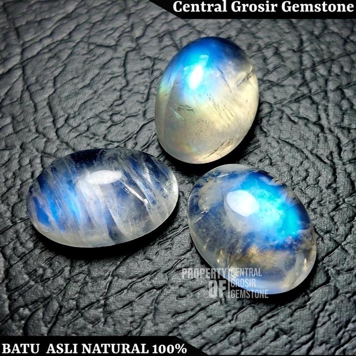 Biduri Bulan Air Laut Natural Moonstone Kristal Asli Batu Alami Sale