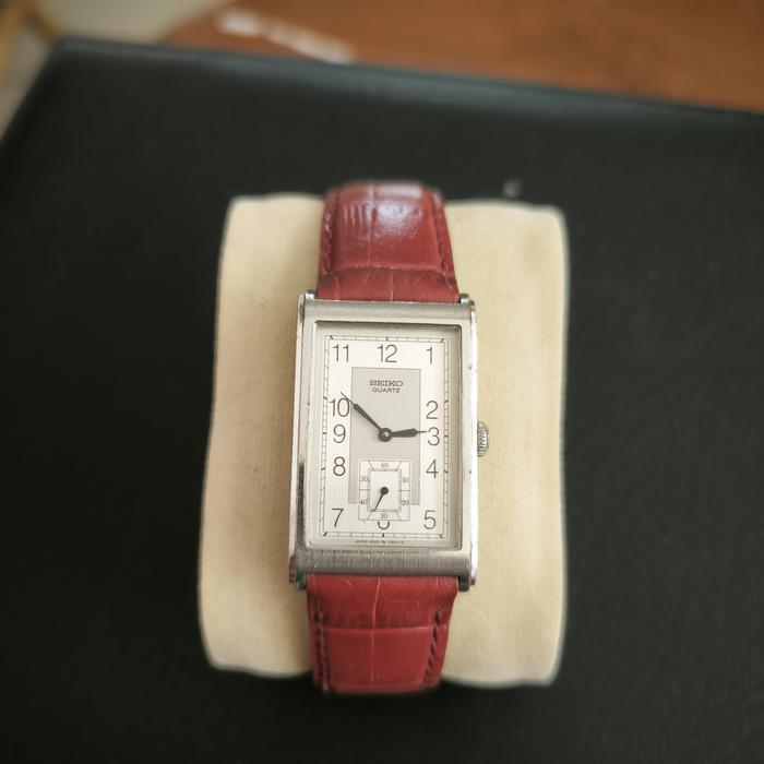 Seiko Vintage Classic Tank 2628 5120 Palladium Sub Second Quartz