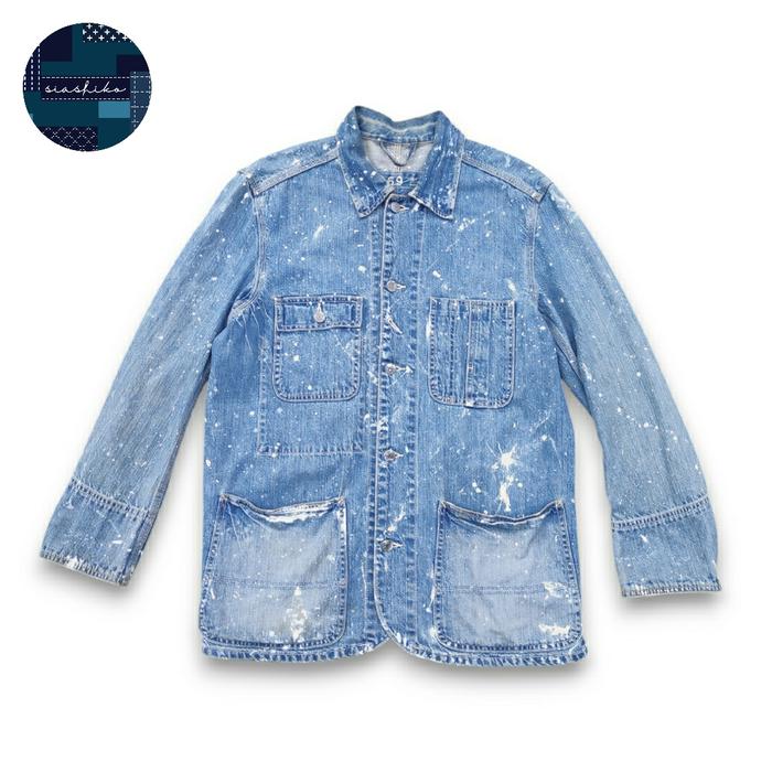 Custom Paint GAP Chore Denim Jacket Jeans non Selvedge Carhartt Trucker