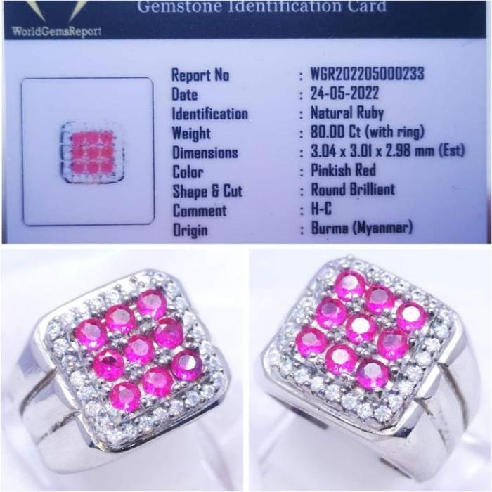 Natural Pinkish Ruby Burma High Quality Luster Sale