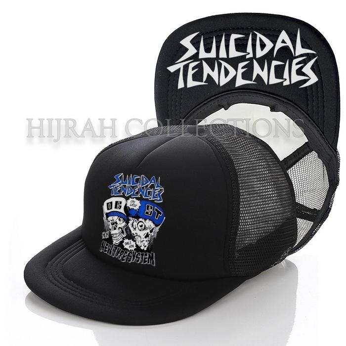 SUICIDAL TENDENCIES Topi Snapback / Trucker jaring Premium distro topi musik Band Suicidal tendencie