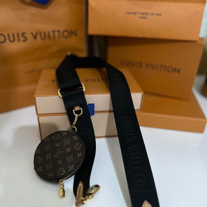multi pochette lv strap accessories black