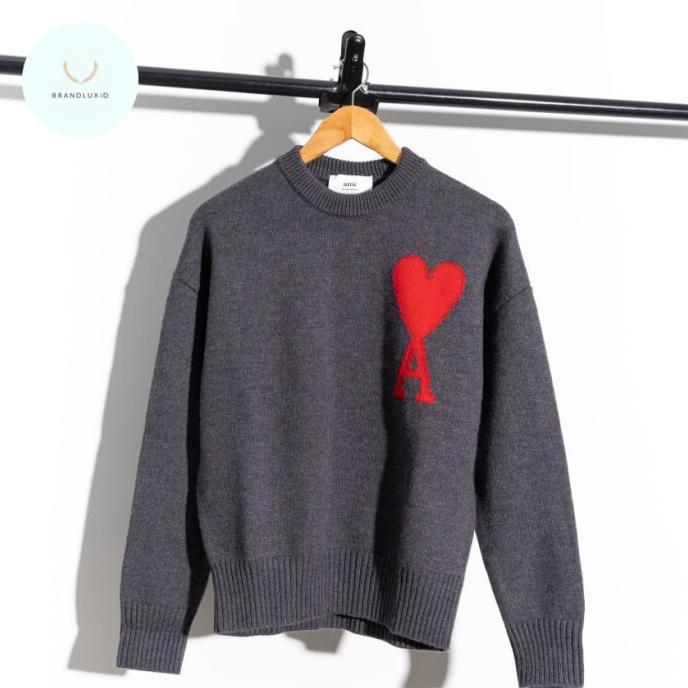 AMI PARIS Big red ami de coeur sweater