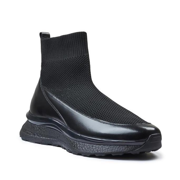Prabu - Dipa 2.0 All Black Sepatu Slip On Pria Hitam Sneaker Flat
