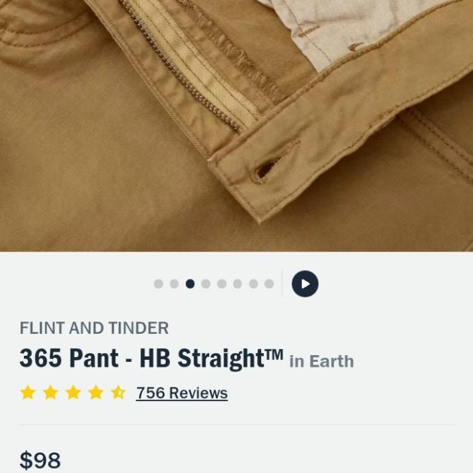 celana panjang Flint & tinder (Huckberry)
