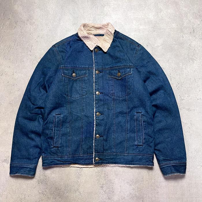 Jaket Trucker Jeans Sherpha Global Uniqlo Size M - L Second