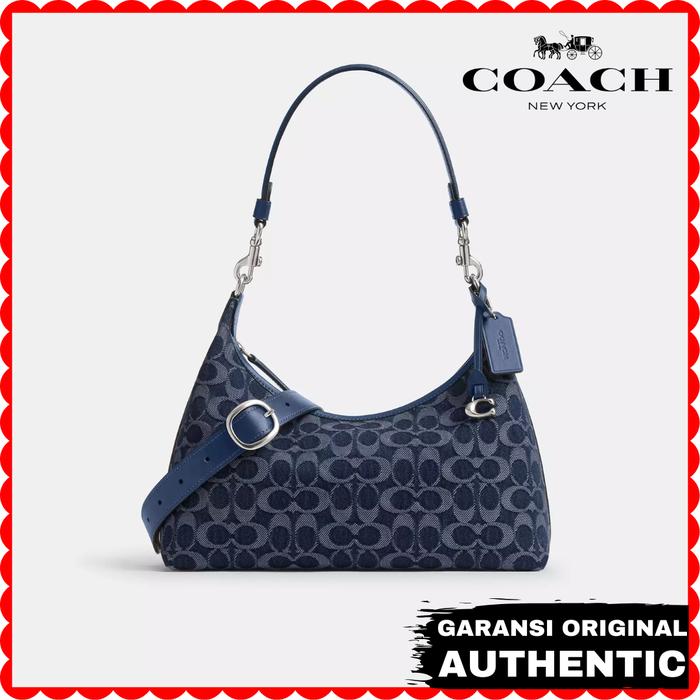 Tas Coach Wanita Juliet 30 Shoulder Bag Denim Original Store Branded Authentic
