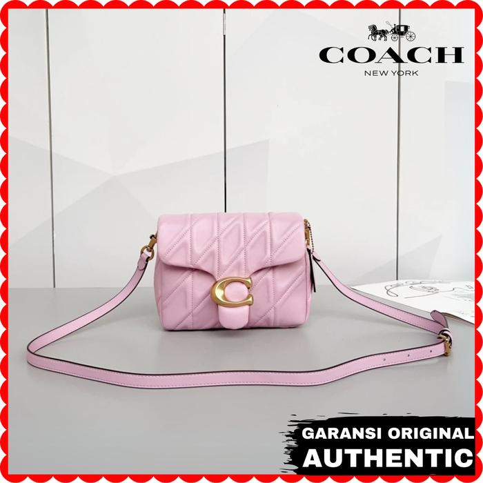Tas Coach Wanita Square Tabby Shoulder Bag Pink Original Store Branded Authentic