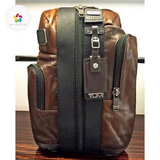 Tumi Tas Tumi Authentic Original Delta Saratoga Monterey Kulit Hitam Coklat Selempang Pria Full Leat