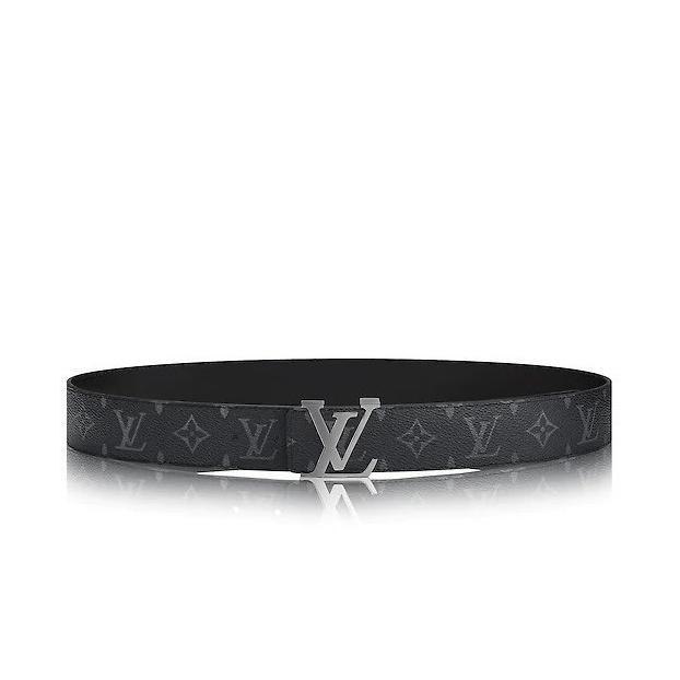 LV Monogram Eclipse Reversible Belt Black 100% Authentic