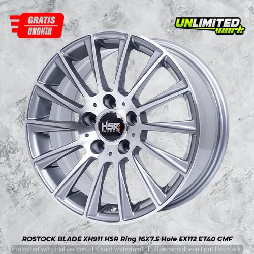 Velg Mercedes Benz Mercy Oem R16 Pcd 5X112 HSR ROSTOCK BLADE Lebar 7,5 Inch