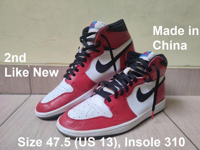 AJ1 Spiderman, Size 47.5/31cm China (2ND, Kondisi Like New)
