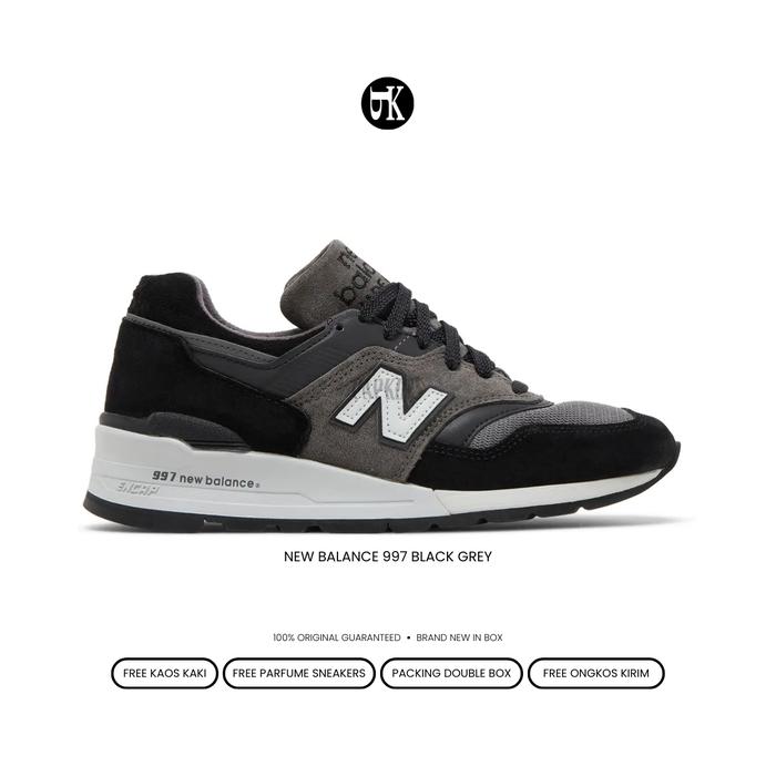 sepatu new balance original 100% - New Balance M997Cur Black Grey