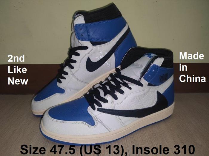 AJ1 High x Travis Scott x Fragment  Size 47.5/31cm, China (2ND Like New)