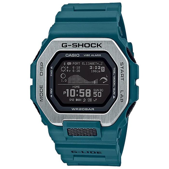 Original Jam Tangan Pria Casio G-Shock G-Lide GBX-100-2DR Men Black Digital Dial Tosca Resin Band Ga