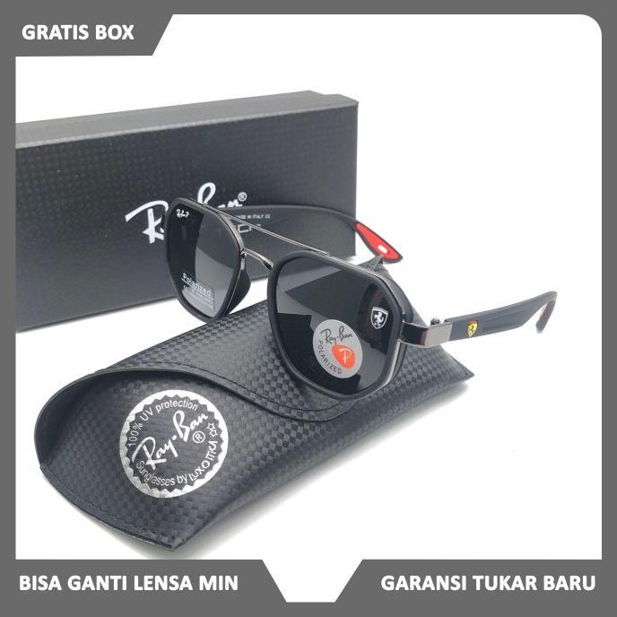 new kacamata hitam sangglass RAYBAN006 Ferrari 3675 / kacamata hitam polarized / kacamat pria / kaca