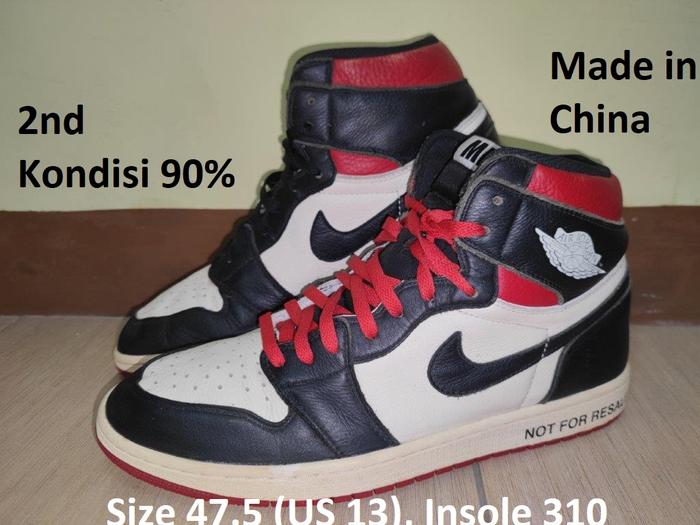 AJ1 High Not For Sale, Size 47.5/31cm China (2ND, Kondisi 90%)