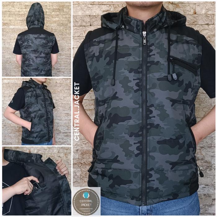 Rompi Motif Army Loreng - Rompi Parasut Outdoor - Vest Waterproof