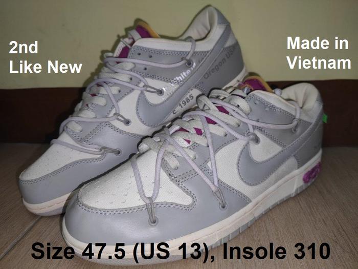 SB Dunk Off White Size 47.5/31cm, Vietnam (New, No Box)