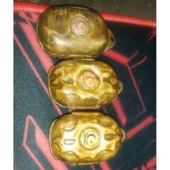 Stambul Mini Kitab Tinta Emas Wadah Kalung Mika Oval/Murah Terbaru Best Quality Asli 100% Original