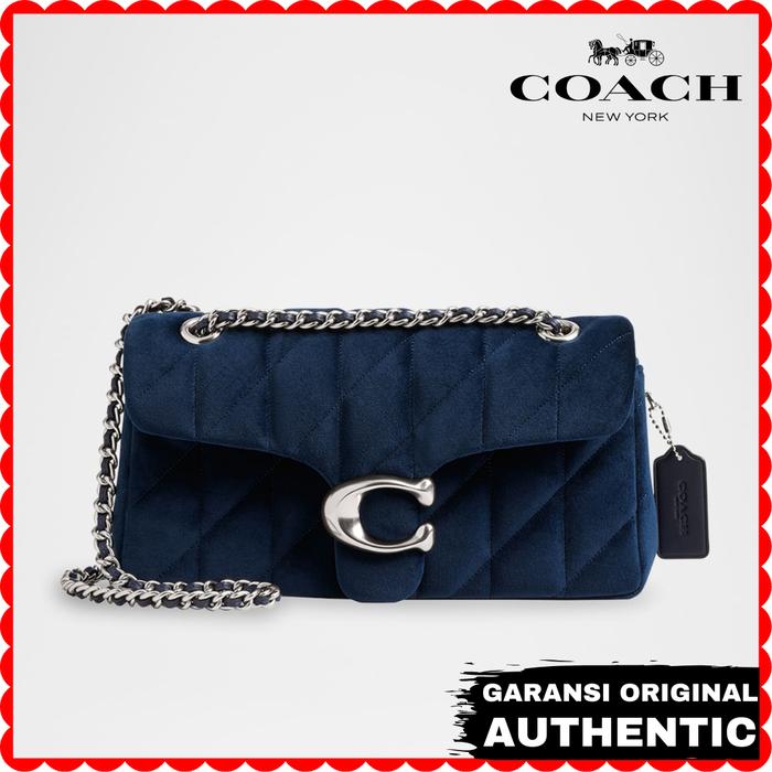 Tas Coach Tabby 26 Shoulder Bag Velvet Blue Wanita Original Store Branded Authentic