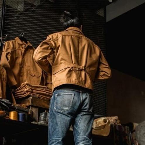 Oldblue Work Jacket Type III - 15.5 Oz Brown Duck Okayama