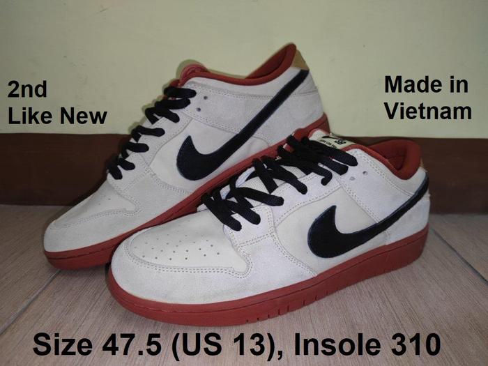 SB Dunk Low Pro Muslin Hennessy, Size 47.5/31cm Vietnam (2ND, Kondisi Like new)