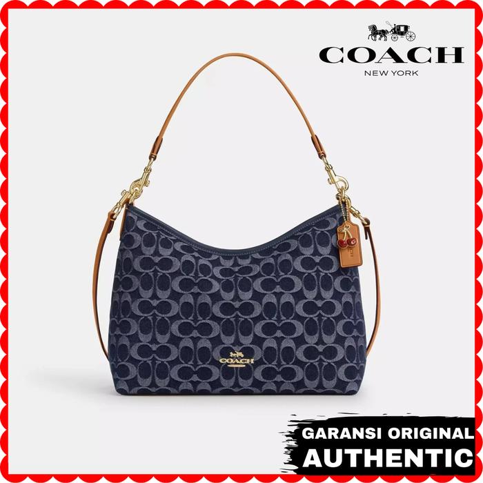 Tas Coach Wanita Laurel Shoulder Bag Denim Original Store Branded Authentic