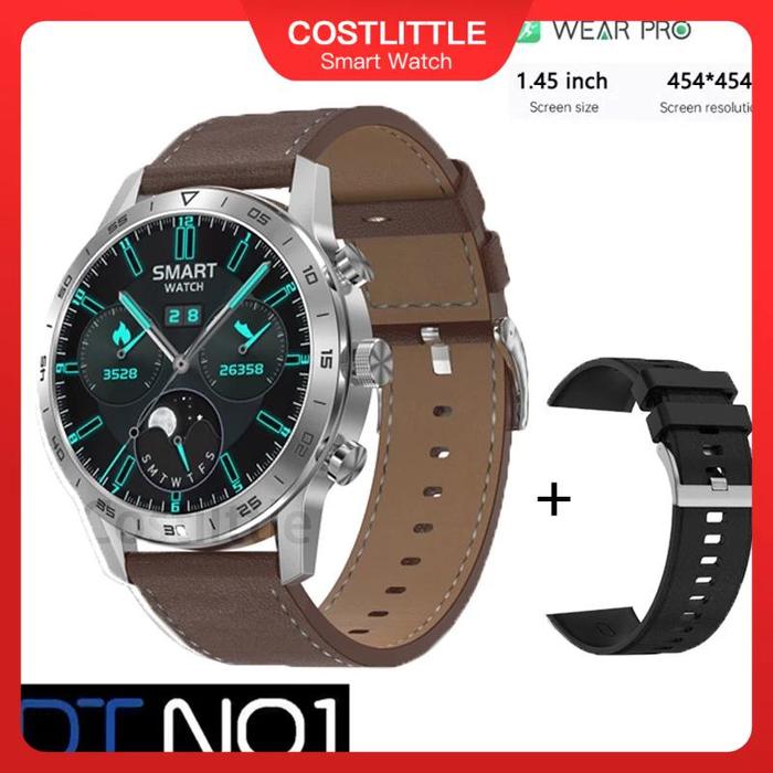 Costlittle Get Gift 2 Strap Garansi 100%Ori Jam Tangan Pintar Pria Dt70+Smart Watch Baterai Besar Ol