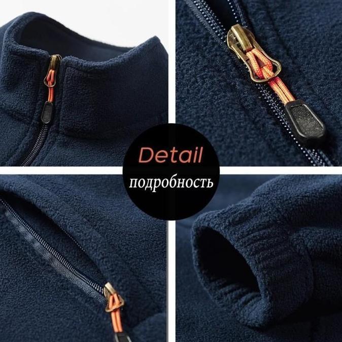 Jaket wol Pria bahan polar tebal polos Casual Semi Formal Keren