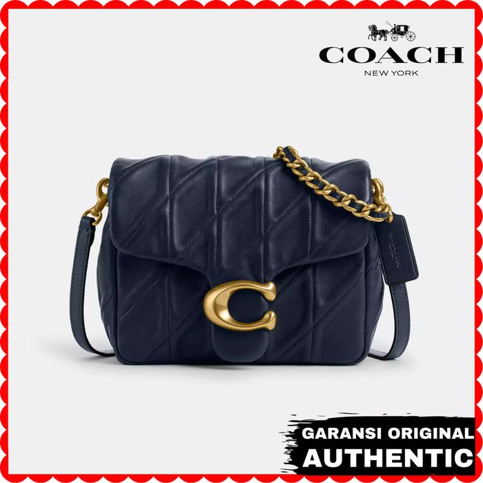 Tas Coach Wanita Square Tabby Shoulder Bag Navy Original Store Branded Authentic