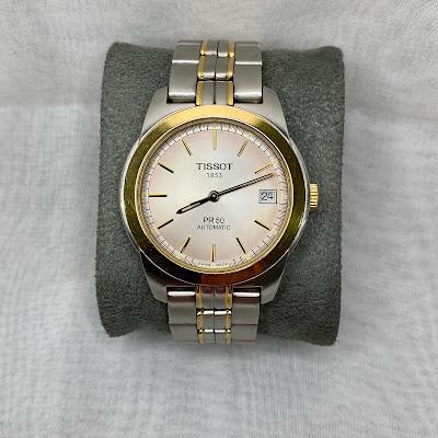 Jam Tissot PR 50 AutomaticTwo-Tone Date Swiss Unisex Wristwatch