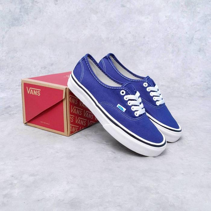 Vans Style44 Authentic DX Anaheim Factory Dress Biru Putih - Sepatu Sneakers Casual Nyaman dan Styli