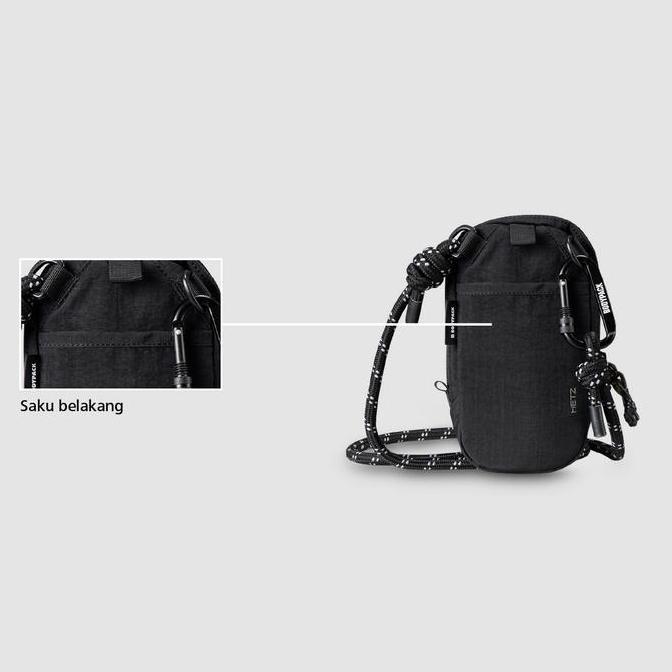 Bodypack Hetz Vision Travel Pouch Tas Dompet HP Selempang Kecil Ringan dan Kuat - Hitam
